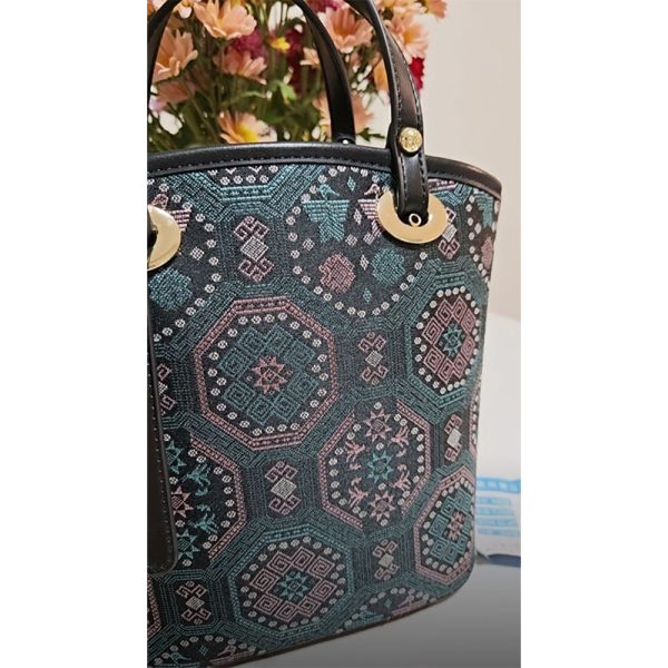 Handcrafted Bags Black Background Python Pattern fabrics - Image 3